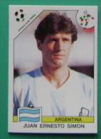 JUAN ERNESTO SIMON ARGENTINA ITALY 1990 #214 PANINI FIFA WORLD CUP STORY STICKER SOCCER FUSSBALL FOOTBALL - Edición  Inglesa