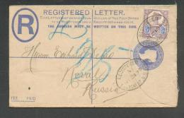 1895  REGISTERED LETTER EASTCHEAP  B.O.E.C.    TO  RUSSIA  ESTONIA  ,O - Entiers Postaux