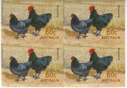 Australia 2013, Auto-collants Bloc 4, Australorp, Poultry, Aviculture Coq / Cock Rooster / Hahn / Gallo / MNH ** - Gallináceos & Faisanes