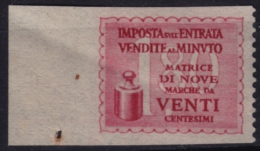 Italy - Sales Tax VAT Revenue Stamp / Imposta Entrata Vendite Minuto - MNH - Fiscali