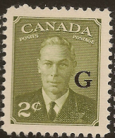 CANADA 1950 2c Official G SG O179 UNHM ZM552 - Surchargés