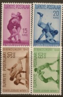 TURKEY 1949 Wrestling Champs SG 1405/8 UNHM ZL112 - Unused Stamps