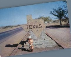 (861) USA - Texas State Limit With Young Boy In Nappies And Coyboy Boots - Andere & Zonder Classificatie