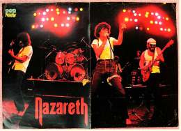 Kleines Musik-Poster  -  Gruppe Nazareth  -  Rückseite : Patrick Duffy  -  Von Pop Rocky Ca. 1982 - Plakate & Poster