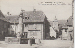 68 ST AMARIN - Vieille Fontaine Surmontée Du Coq Gaulois Et L´église - D17 17 - Saint Amarin