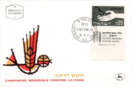 ISRAËL. N°231 Sur Enveloppe 1er Jour (FDC) De 1963. Campagne Mondiale Contre La Faim/Oiseau. - ACF - Aktion Gegen Den Hunger