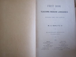 First Book For Teaching Modern Language By M.D. Berlitz, 1902 - Autres & Non Classés