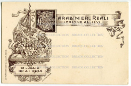 CARTOLINA CARABINIERI REALI LEGIONE ALLIEVI ANNO 1904 - Police - Gendarmerie