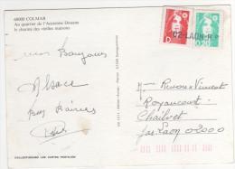 Griffe Linéaire En Arrivée  De "  02 Laon RP " / Carte Postale De Colmar - Lettres & Documents