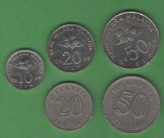Malaysie  Malaysia  Set 5 Coins - Maleisië