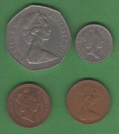 Grande Bretagne   Lot 4  Pieces Set 4coins - Collezioni