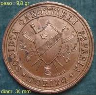 M_p> Medaglia Ricordo Decennio Fondazione Soc Canottieri ESPERIA Torino 1896 - Profesionales/De Sociedad