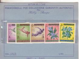 Sport-Salti-Jumps-Sauts-Fiori-Flowers-Fleurs-Afghanistan 1962-Yvert 675/9-New - Salto