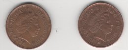 Grande Bretagne Monnaies   LOT 2  Pieces Set 2 Coins  One Penny 1998 Et 1999 - Colecciones