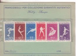 Sport-Olimpiadi-Olympics-Jeux Olympiques Roma 1960-Romania-Yvert 1720/25-Nuovi-Nouveau-New - 1974 – Germania Ovest