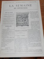 La Semaine Des Constructeurs. N°6. 2 Août 1890. Secteur D'électricité De Clichy. Chapiteaux Romans. - Riviste - Ante 1900