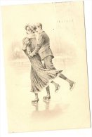 Carte Postale Ancienne - Un Couple - Carte écrite Be Belgique En 1911 - Ct Editeur N° 2182 5 - - Figure Skating