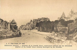 Peronne  (somme) WO I   A.P.  Visé   N° 2045 Quartier De Ma Grande Place - Guerre 1914-18