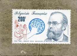 POLYNESIE Frse : Robert KOCH : Découverte Du Bacille De La Tubercucole "bacille De Koch" - Santé - Médecine - - Unused Stamps