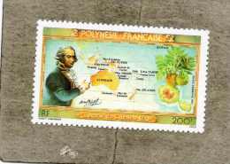 POLYNESIE Frse : William BLIGH : Capitaine Du BOUNTY (mutinerie) - Administrateur Anglais - Portrait - Carte Océanie - - Unused Stamps