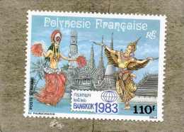 POLYNESIE Frse : "Bangkok 83" Exposition Philatélique : Danseuses Polynésiennes Et Thaïe, Tikis Et Pagodes - Neufs