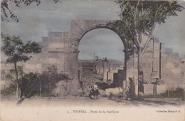 Cpa,TEBESSA,tbessa,à 40 Km,fontière Tunisie,prés Wilaya,aurès,berbère Choui,porte De La Basilique Romaine,algerie - Tebessa