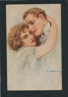 FEMMES - FRAU - LADY - Jolie Carte Fantaisie Couple Amoureux Enlacés  - Signée T. CORBELLA - Corbella, T.