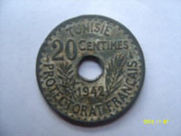 TUNISIA  20  CENTIMES  1942 - Tunesien