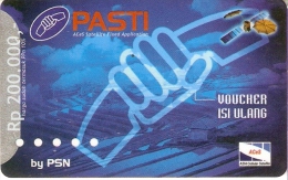 TARJETA DE INDONESIA DE UN SATELITE 200000 RP (SATELLITE) (con Marcas De Mordidas) - Sterrenkunde