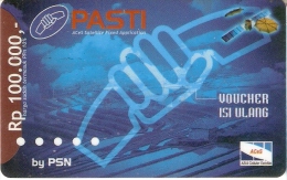 TARJETA DE INDONESIA DE UN SATELITE 100000 RP (SATELLITE) - Astronomùia