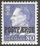 DENMARK  #80 ØRE ** POSTFÆRGE, STAMPS FROM YEAR 1967 - Steuermarken