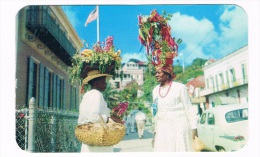 ST-THOMAS-4       ST. THOMAS : Colorfully Bedecked Natives - Virgin Islands, US