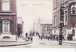 BRUGELETTE - Rue Des Ecoles - Carte Très Animée Et Colorée - Brugelette