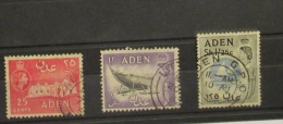 Aden 1953 Quen Elizabeth II 3 Stamps - Aden (1854-1963)