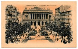 CP, 13, MARSEILLE, Le Square De La Bourse, écrite - Parcs Et Jardins