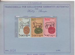 Francobolli Tematica Astrologia-Zodiaco- Astrology-Astrologie-Zodiac-Israele 1957-Yvert 121/23-Nuovi-Nouveau-New - Astrologie