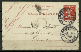 CARTE-LETTRE :  VENDOEUVRES (INDRE) 3.5.09 - Cartes-lettres