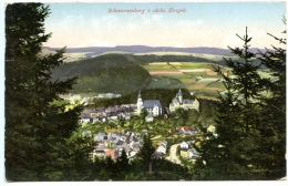 Schwarzenberg Im Erzgebirge, Erzgebirgskreis, Totale, Ca.1920 - Schwarzenberg (Erzgeb.)