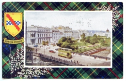 Aberdeen, Union Bridge And Union Terrace, Bus, Hunting Stewart,1955 - Aberdeenshire