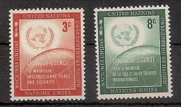 UNO NY, Vereinte Nationen 1957, Nr. 62-63 Tag Der Vereinten Nationen: Sicherheitsrat Postfrisch (mnh) - Ongebruikt