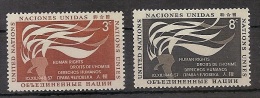 UNO NY, Vereinte Nationen 1957, Nr. 64-65  Tag Der Menschenrechte Postfrisch (mnh) - Ungebraucht