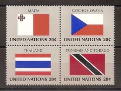 UNO NY, Vereinte Nationen 1981, Nr. 377-380, Flaggen Der UNO-Mitgliedsstaaten Postfrisch (mnh) - Neufs