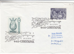 Noël - Christkindl - Religieux - Autriche - Lettre De 1970 - Exp Vers Waldau - Valeur 30 Euros - Storia Postale