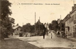 CPA BEAUCOURT ROUTE DE BADEVEL 1925 - Beaucourt