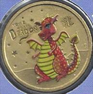 AUSTRALIA $1 DOLLAR ZODIAC YEAR OF DRAGON COLOURQEII HEAD 1 YEAR 2012 UNC NOT RELEASED MINT READ DESCRIPTION CAREFULLY!! - Sonstige & Ohne Zuordnung