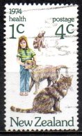 NEW ZEALAND 1974 Health Stamps - 4c.+1c Children, Cat And Dog   FU - Used Stamps