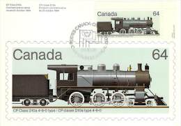 CANADA  CARTE     MAXIMUM    NUM.YVERT 898 TRAIN CHEMIN DE FER - Tarjetas – Máxima