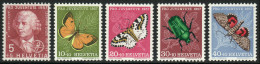 SUISSE 1957 5 TP Surtaxe Pour La Jeunesse Y&T N° 597 à 601 Neuf ** - Unused Stamps