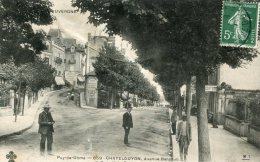 CPA 63 CHATELGUYON AVENUE BARADUC ET RUE DE LA POSTE 1909 - Châtel-Guyon