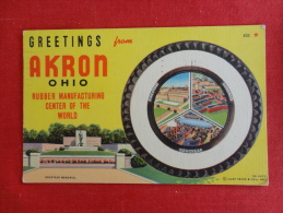 > OH - Ohio > Akron Rubber Manufacturing Center Of World   Adv Tires  Linen  1948 Cancel    Ref  1101 - Akron